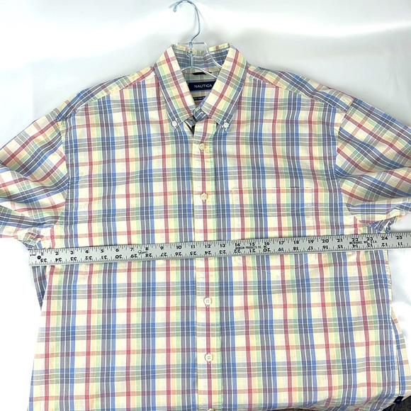 Nautica Long Sleeve Light-Weight Plaid Shirt Men’s Size Large - Multi-Color - Picture 5 of 11